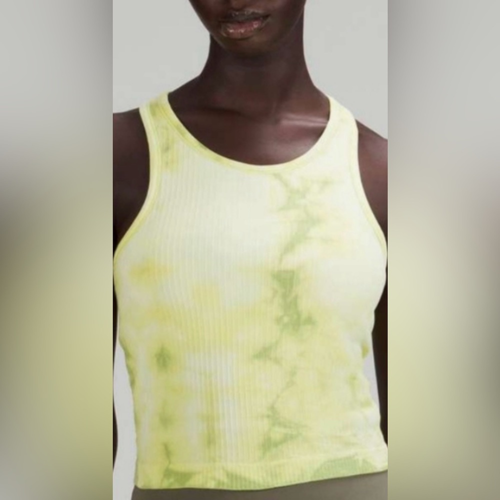 LULULEMON Tie-Dye Ribbed Crop Tank Top
